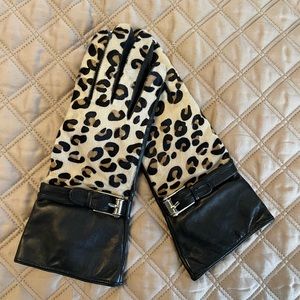 Cole Haan Haircalf and Leather Gloves sz small